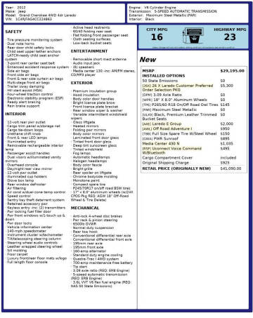 2012 Jeep Grand Cherokee Laredo