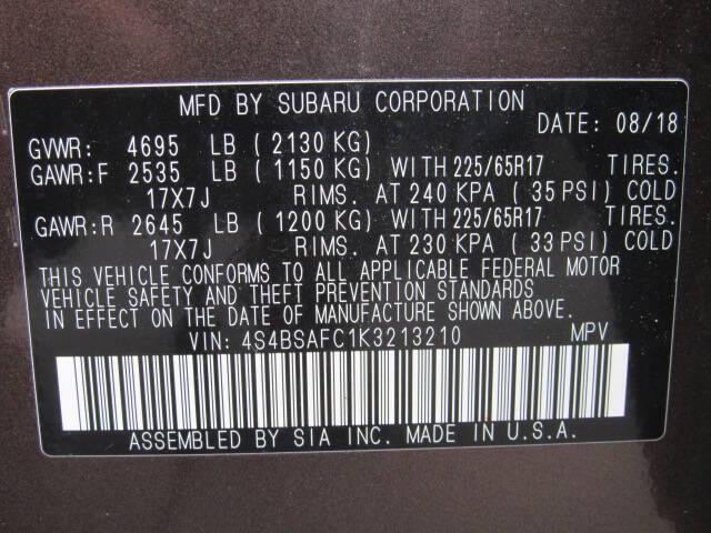 2019 Subaru Outback 2.5i Premium