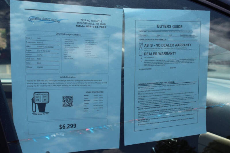 2012 Volkswagen Jetta SE PZEV