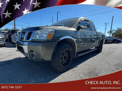 2005 Nissan Titan for sale at CHECK AUTO, INC. in Tampa FL