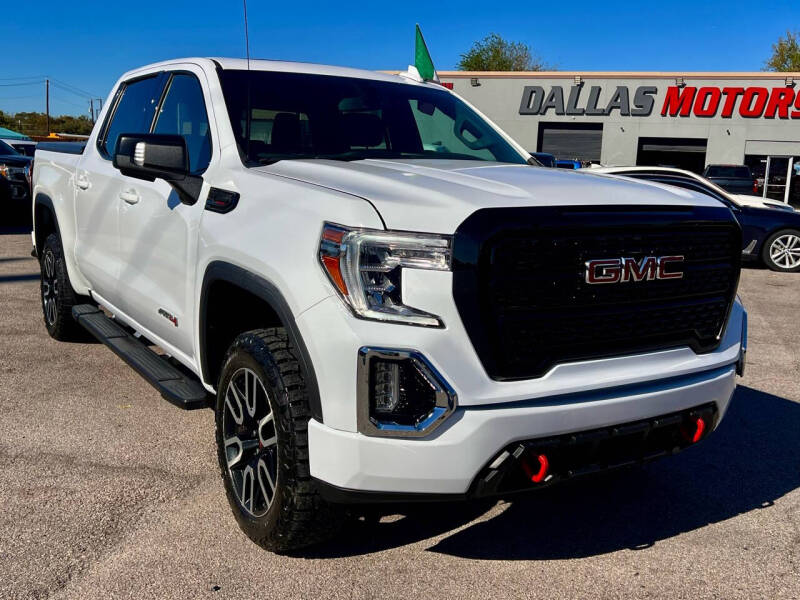 Used 2021 GMC Sierra 1500 AT4 with VIN 3GTU9EET7MG364425 for sale in Garland, TX