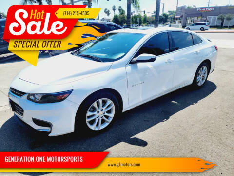2018 Chevrolet Malibu for sale at GENERATION ONE MOTORSPORTS in La Habra CA