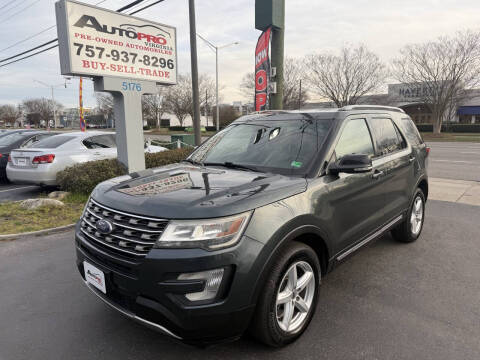 2016 Ford Explorer for sale at AutoPro Virginia LLC in Virginia Beach VA