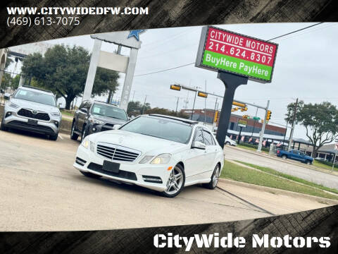 2013 Mercedes-Benz E-Class for sale at CityWide Motors in Garland TX