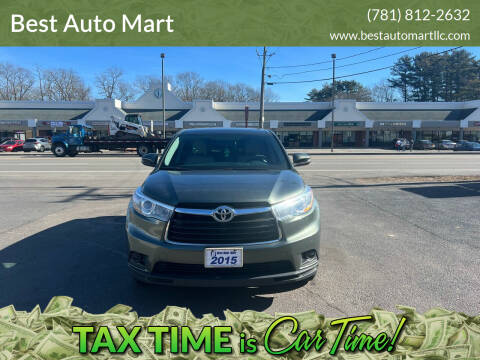 2015 Toyota Highlander for sale at Best Auto Mart in Weymouth MA