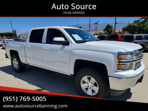 2015 Chevrolet Silverado 1500 for sale at Auto Source in Banning CA