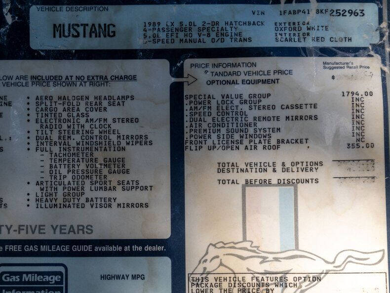 1989 Ford Mustang LX 5.0