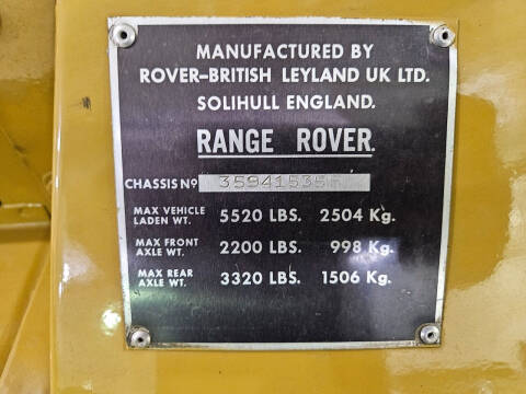 1979 Land Rover Range Rover