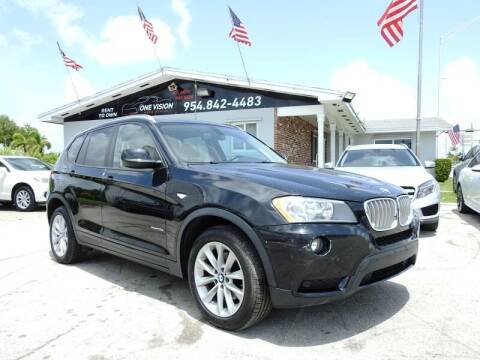 2013 BMW X3 for sale at One Vision Auto in Hollywood FL