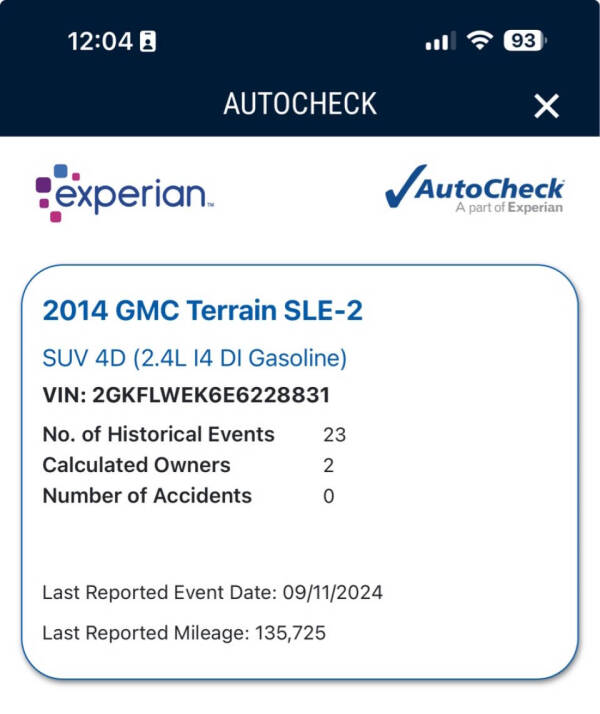 2014 GMC Terrain SLE-2