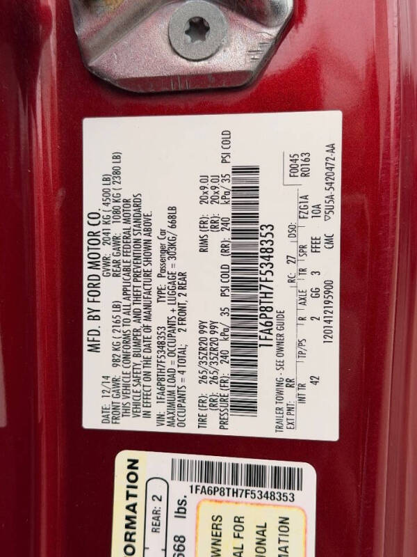 2015 Ford Mustang EcoBoost Premium