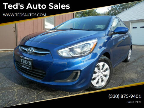 2016 Hyundai Accent for sale at Ted's Auto Sales in Louisville OH