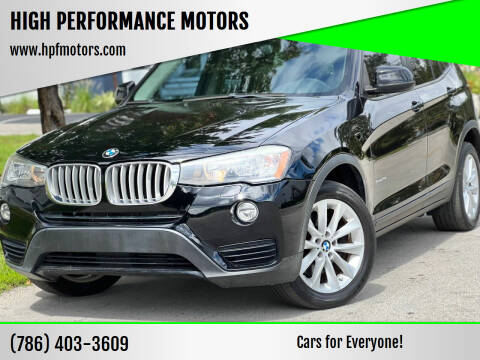 2015 BMW X3 for sale at HIGH PERFORMANCE MOTORS in Hollywood FL