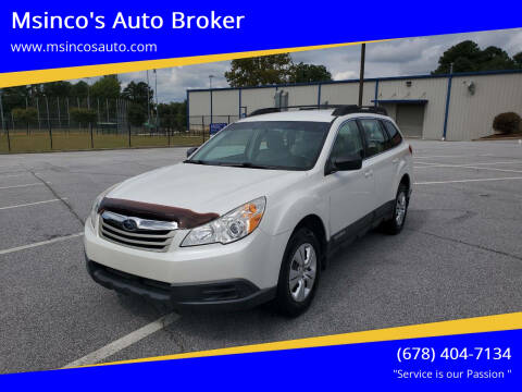 2012 Subaru Outback for sale at Msinco's Auto Broker in Snellville GA