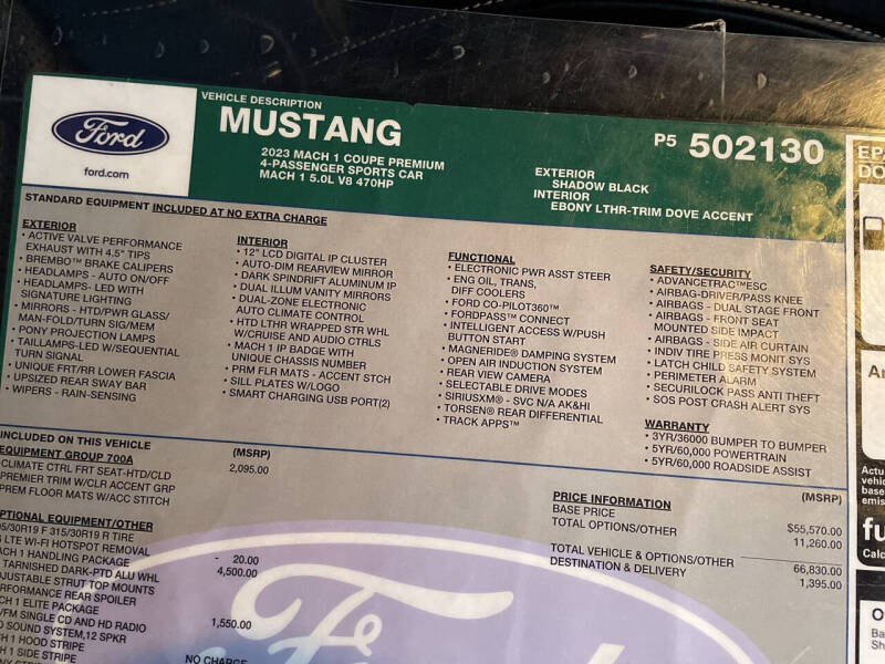 2023 Ford Mustang Mach 1
