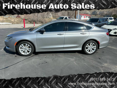 2015 Chrysler 200 for sale at Firehouse Auto Sales in Springville UT