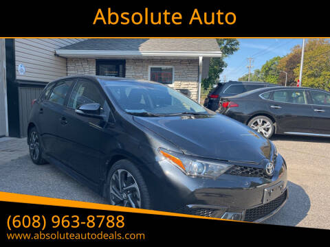 2017 Toyota Corolla iM for sale at Absolute Auto in Baraboo WI