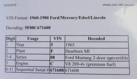 1965 Ford Mustang