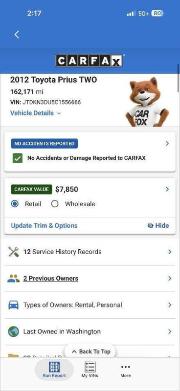 2012 Toyota Prius Three