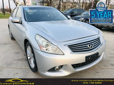 2013 Infiniti G37 Sedan for sale at LUXURY UNLIMITED AUTO SALES in San Antonio TX