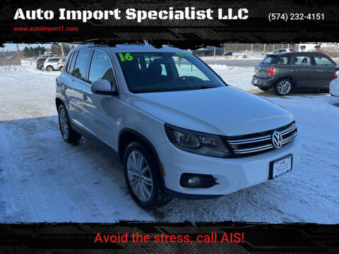 2016 Volkswagen Tiguan for sale at Auto Import Specialist LLC in South Bend IN