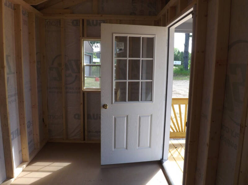 12 x 16 utility w/ side porch pkg