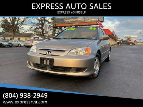 2003 Honda Civic for sale at EXPRESS AUTO SALES in Midlothian VA