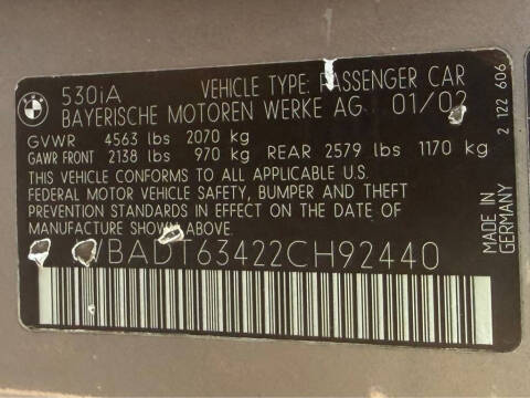 2002 BMW 5 Series 530i