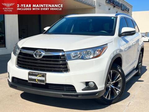 2016 Toyota Highlander for sale at European Motors Inc in Plano TX