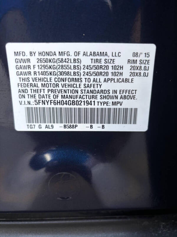 2016 Honda Pilot Elite