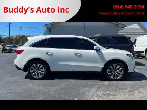 2016 Acura MDX for sale at Buddy's Auto Inc in Pendleton, SC