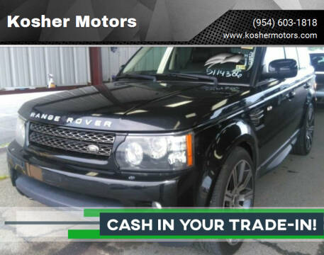 2012 Land Rover Range Rover Sport for sale at Kosher Motors in Hollywood FL