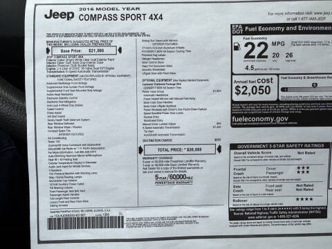 2016 Jeep Compass Sport