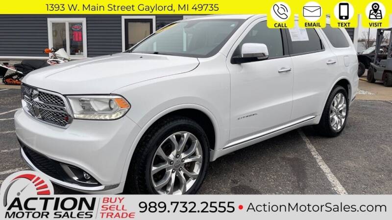 2017 Dodge Durango for sale at Action Motor Sales in Gaylord MI