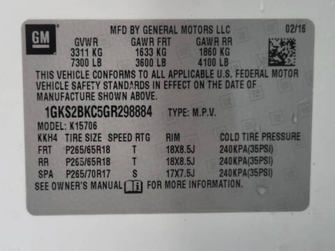 2016 GMC Yukon SLT