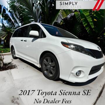 2017 Toyota Sienna for sale at Simply Auto Sales in Palm Beach Gardens FL