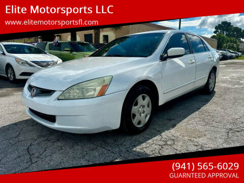 2005 Honda Accord for sale at Elite Motorsports LLC in Saint Petersburg FL
