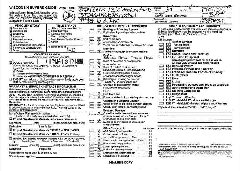 2024 Lexus TX 350 Luxury