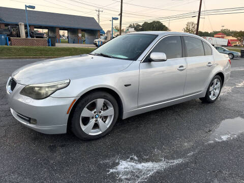 2008 BMW 5 Series for sale at BLACK'S AUTO SALES in Stanley NC