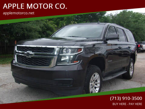 2015 Chevrolet Tahoe for sale at APPLE MOTOR CO. in Houston TX