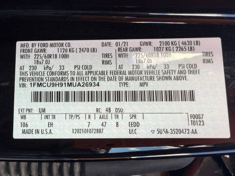 2021 Ford Escape SEL