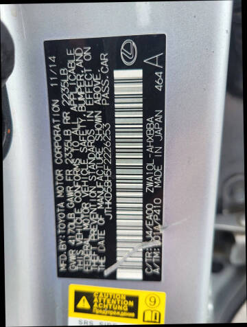 2015 Lexus CT 200h