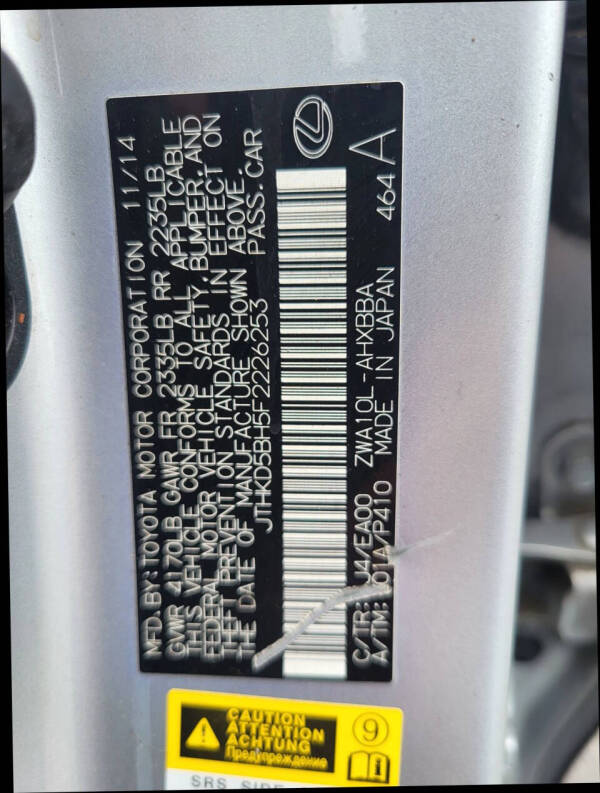 2015 Lexus CT 200h