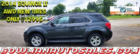 2014 Chevrolet Equinox for sale at Bowman Auto Sales in Hebron OH