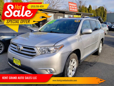 2012 Toyota Highlander for sale at KENT GRAND AUTO SALES LLC in Kent WA