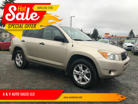 2008 Toyota RAV4 for sale at A & V AUTO SALES LLC in Marysville WA