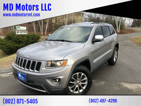 2014 Jeep Grand Cherokee for sale at MD Motors LLC in Williston VT