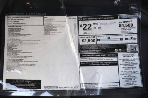 2023 Land Rover Range Rover Evoque P250 SE