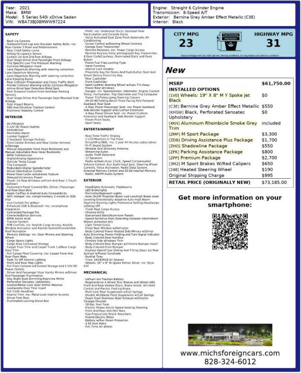 2021 BMW 5 Series 540i xDrive