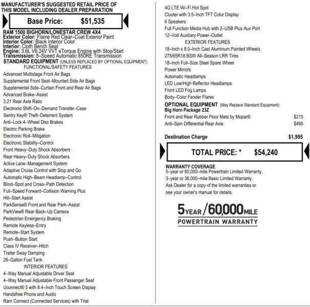 2025 RAM 1500 Big Horn